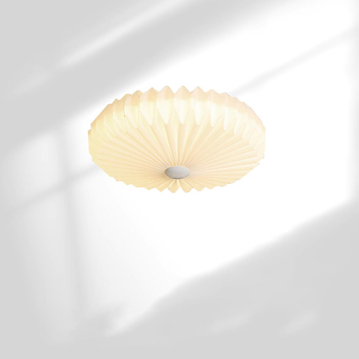 Living Room Pleated Drum Flush Mount Ceiling Light  Image - 3