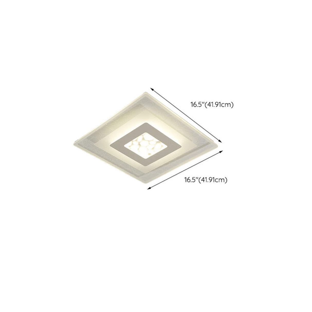 Living Room Rectangular White LED Flush Mount Light 