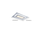 Living Room Rectangular White LED Flush Mount Light Image - 16