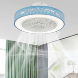 Living Room Remote Control Round Ceiling Fan with Light Image - 13