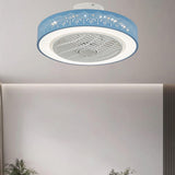 Living Room Remote Control Round Ceiling Fan with Light Image - 4