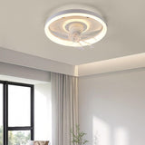 Living Room Round Dimming Ceiling Fan with LED Light Image - 1