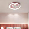 Living Room Round Dimming Ceiling Fan with LED Light Image - 3