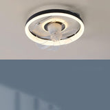 Living Room Round Dimming Ceiling Fan with LED Light Image - 6