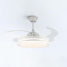 Living Room Round Modern Clear Blade Ceiling Fan Light Image - 7