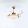 Living Room Round Modern Clear Blade Ceiling Fan Light Image - 8