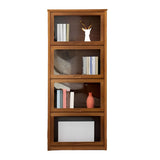 Living Room Rustic Brown Bamboo Storage China Cabinet Image - 11