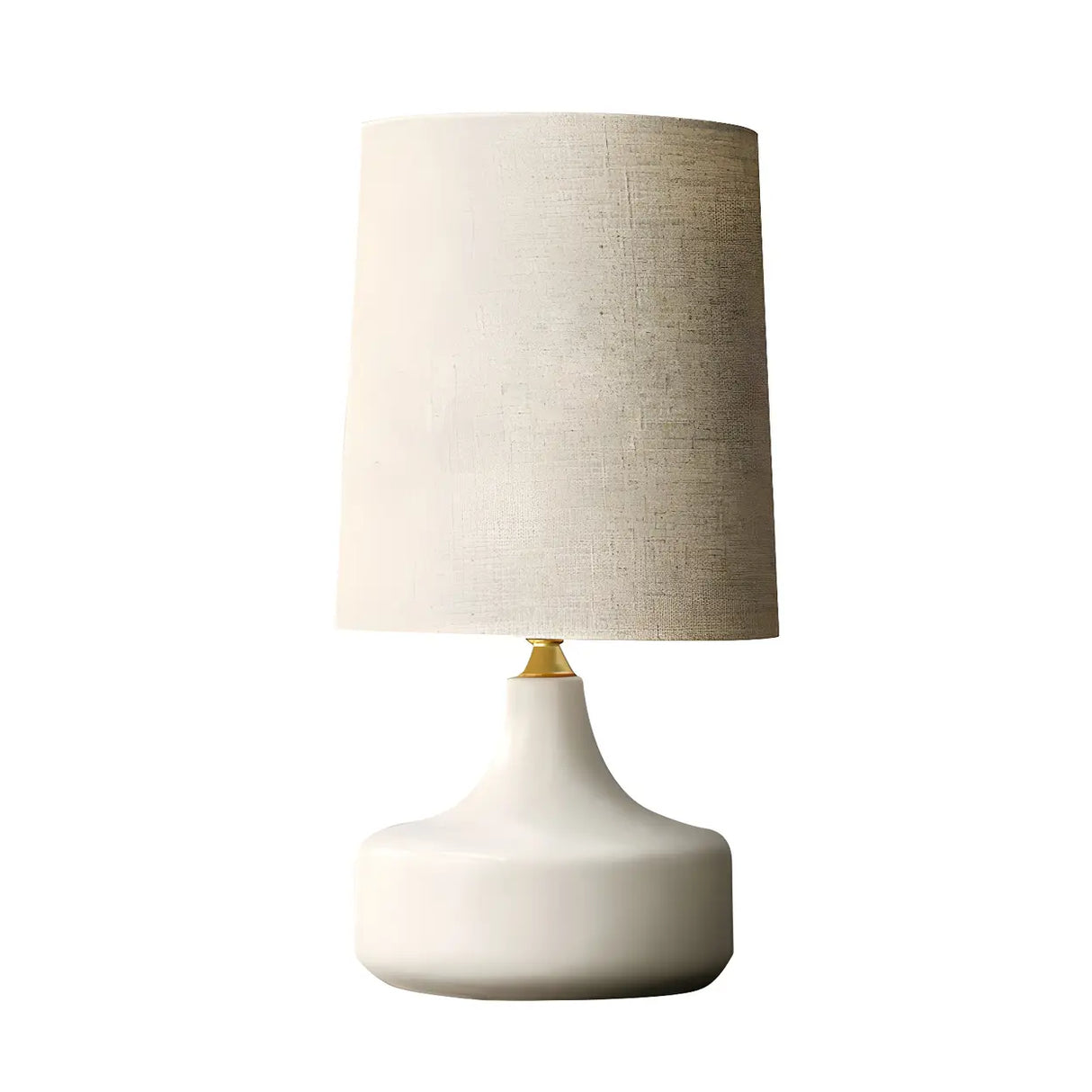 Living Room Simple Column Fabric Gray Base Table Lamp Image - 8