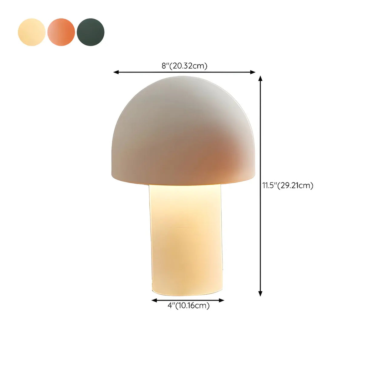 Living Room Simple Dome Mushroom Metal Table Lamp 