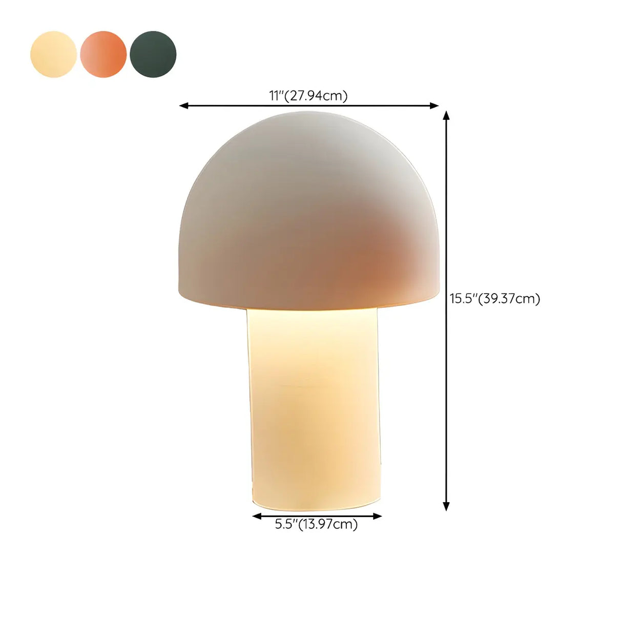 Living Room Simple Dome Mushroom Metal Table Lamp Image - 15