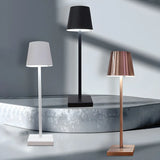 Living Room Simple Modern Metal Cone Shade Table Lamp Image - 2