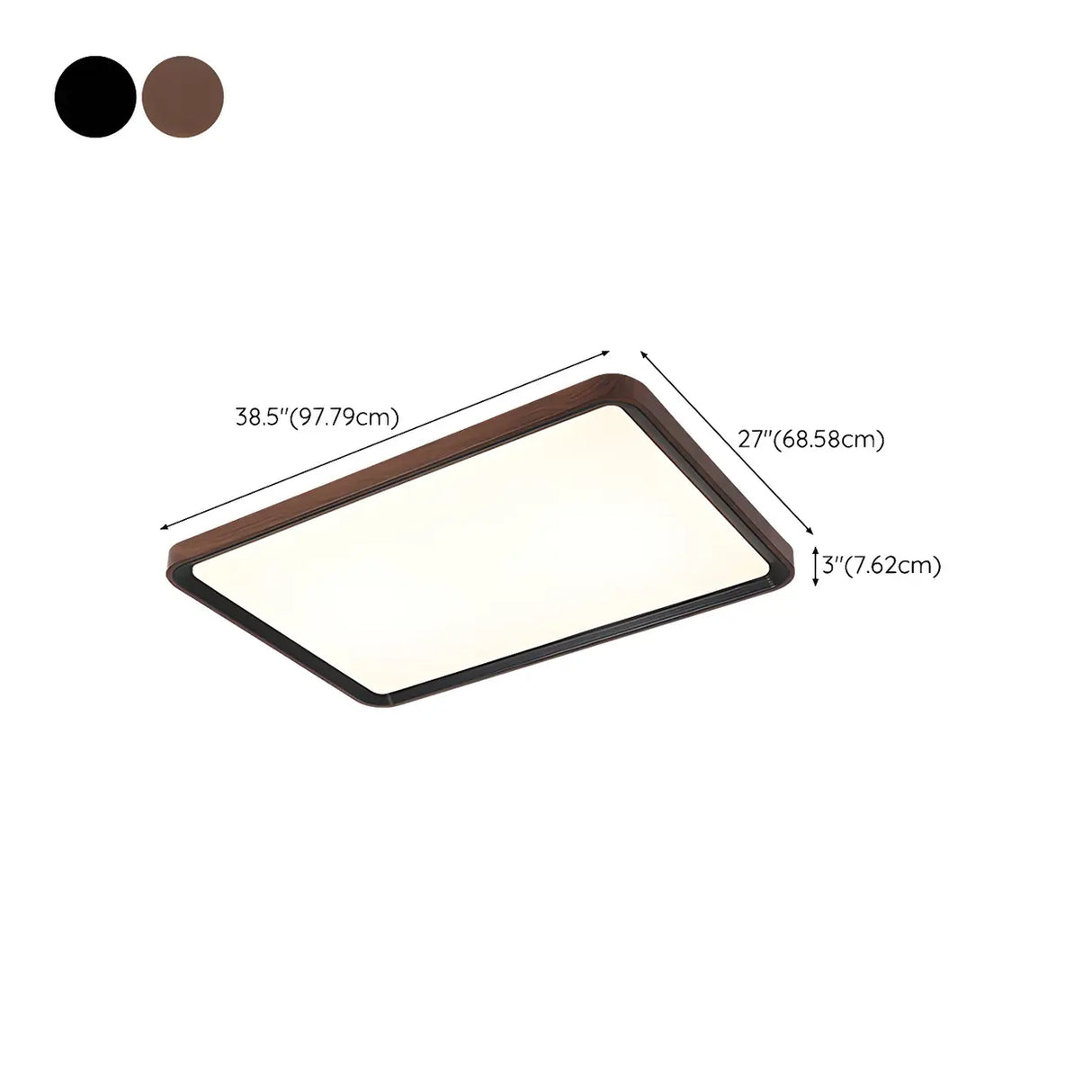 Living Room Simple Rectangular LED Flush Mount Light Image - 19