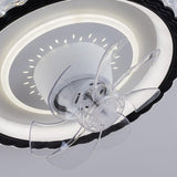 Living Room Simple Round Ceiling Fan with LED Light Image - 12