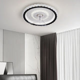 Living Room Simple Round Ceiling Fan with LED Light Image - 14