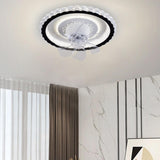 Living Room Simple Round Ceiling Fan with LED Light Image - 15