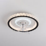 Living Room Simple Round Ceiling Fan with LED Light Image - 6