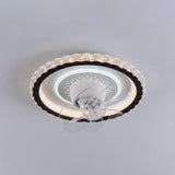 Living Room Simple Round Ceiling Fan with LED Light Image - 8