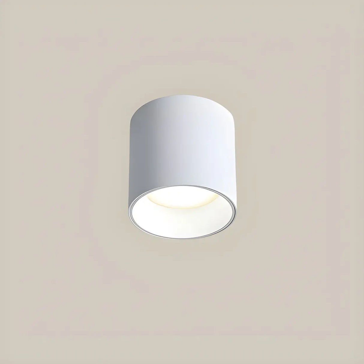 Living Room Simplicity Black Cylinder Flush Mount Light Image - 2