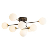 Living Room Sputnik Globe Semi-Flush Mount Lamp 9-Light Image - 10