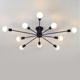 Living Room Sputnik Large Semi-Flush Mount Lamp 10-Light Image - 5