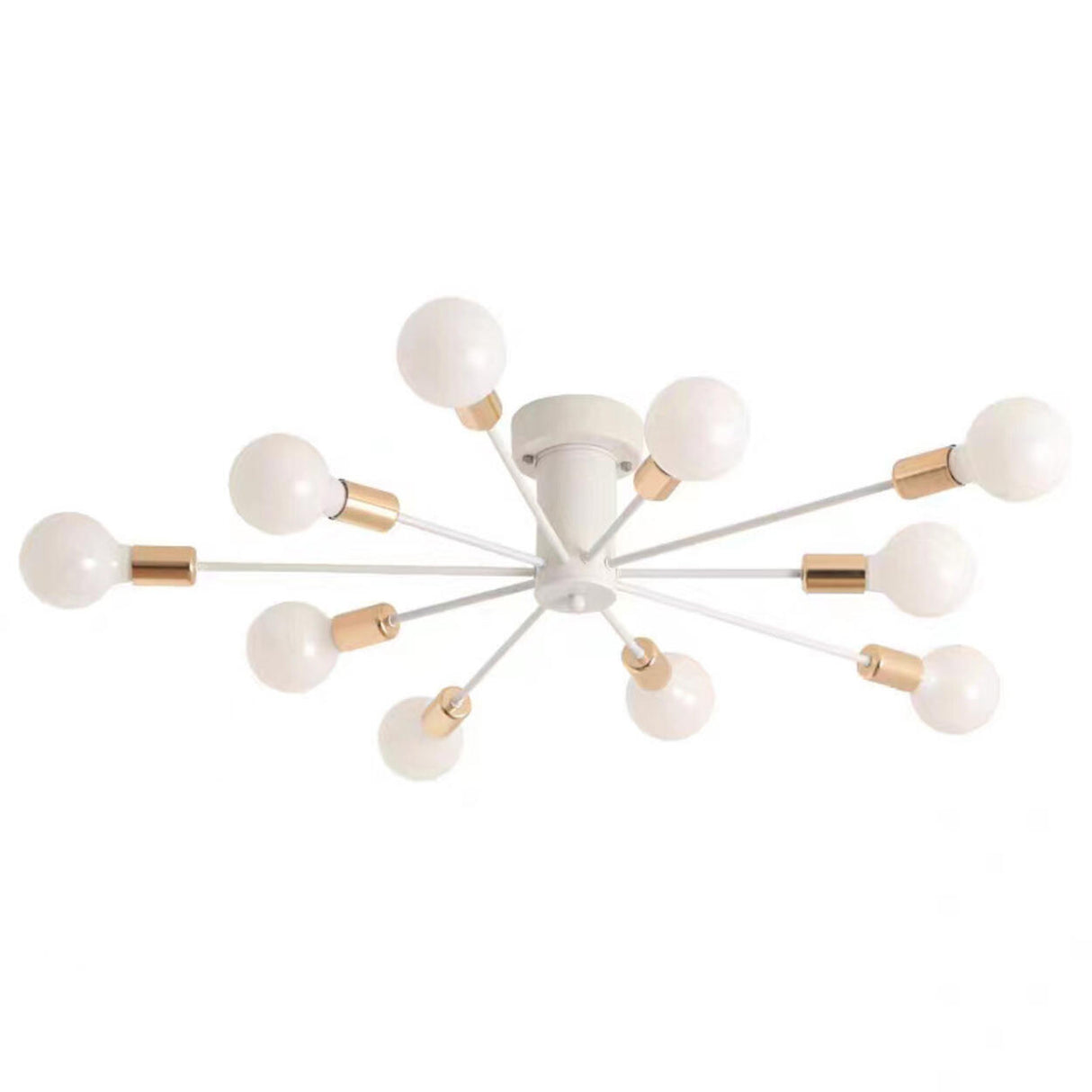 Living Room Sputnik Large Semi-Flush Mount Lamp 10-Light Image - 6