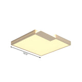 Living Room Square Missing Block LED Flush Mount Light Image - 5