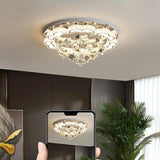 Living Room Star Crystal Semi-Flush Mount Ceiling Light Image - 15