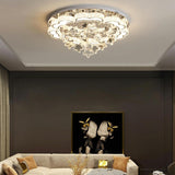 Living Room Star Crystal Semi-Flush Mount Ceiling Light Image - 19