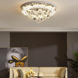 Living Room Star Crystal Semi-Flush Mount Ceiling Light Image - 6