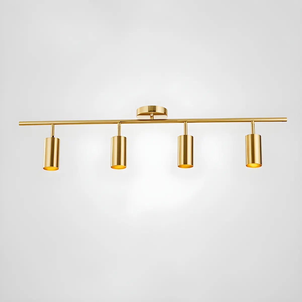 Living Room Stylish Gold Linear Large Fixed Track Light Image - 10