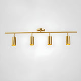 Living Room Stylish Gold Linear Large Fixed Track Light Image - 10