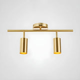 Living Room Stylish Gold Linear Large Fixed Track Light Image - 2