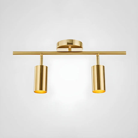 Living Room Stylish Gold Linear Large Fixed Track Light Image - 2