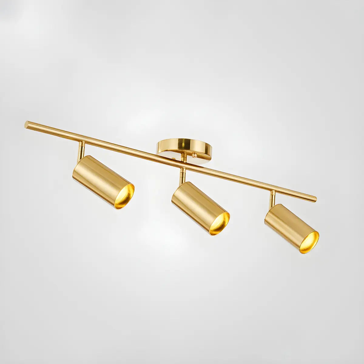 Living Room Stylish Gold Linear Large Fixed Track Light Image - 3