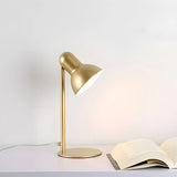 Living Room Stylish Golden Bowl Shade Metal Desk Lamp Image - 3