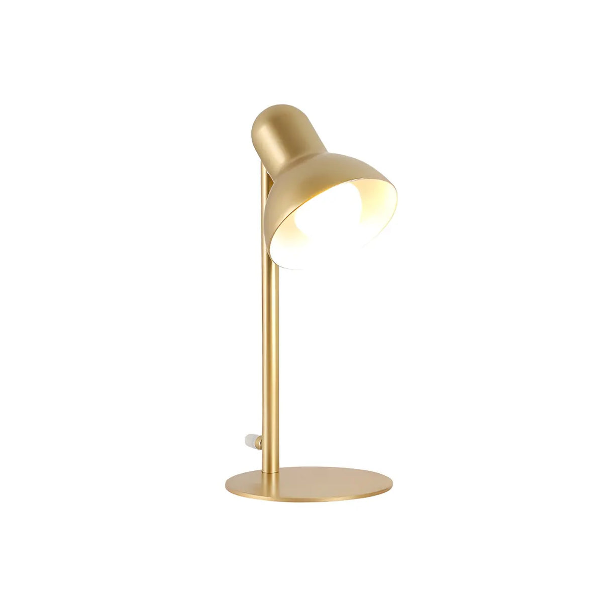 Living Room Stylish Golden Bowl Shade Metal Desk Lamp Image - 4