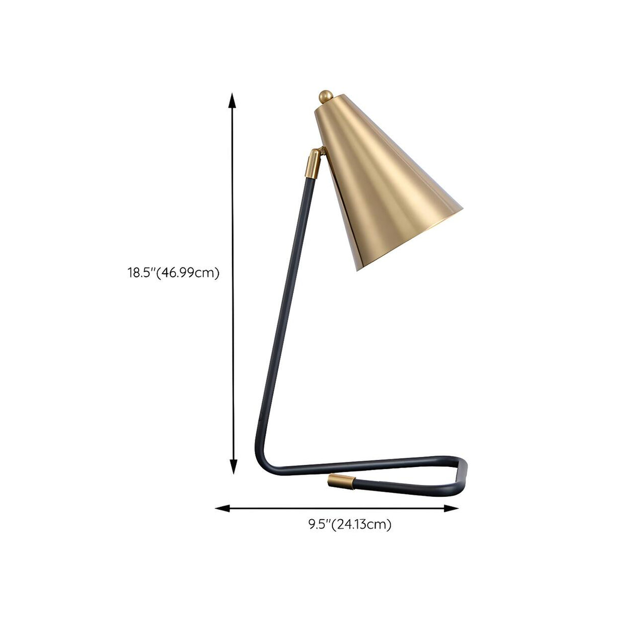 Living Room Stylish Metal Cone Shape Modern Table Lamp 