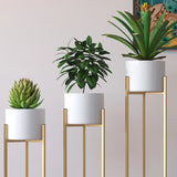 Living Room Tripod Round Metal Nesting Pot Plant Stands Image - 10