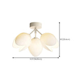 Living Room Tulip Green Semi-Flush Mount Light 13-Light Image - 16