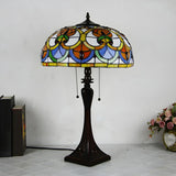 Living Room Vintage Tiffany Stained Glass Table Lamp Image - 1