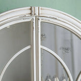 Living Room White Arched Wood Tall Display Cabinet Image - 11