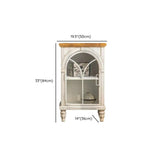 Living Room White Arched Wood Tall Display Cabinet #size