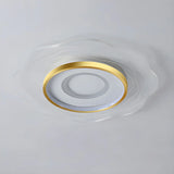 Living Room White Flower LED Flush Mount Ceiling Light Image - 8