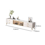 Living Room White Stone Cabinet Drawers Long TV Stand #size