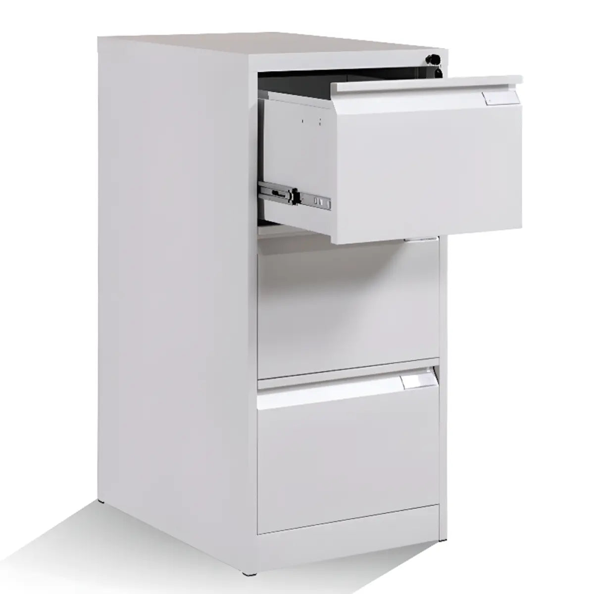 Lockable Metal Office Tall Storage Filing Cabinet Black Image - 12