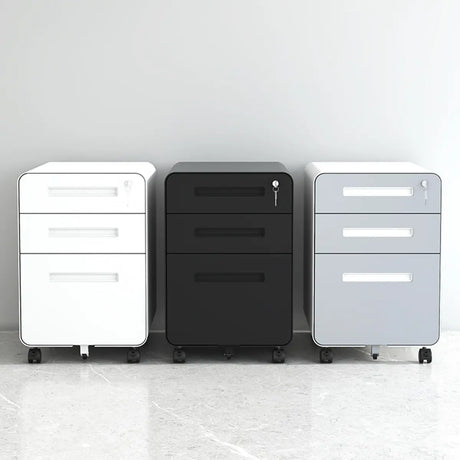 Lockable Steel Compact Rolling Storage Filing Cabinet Image - 1