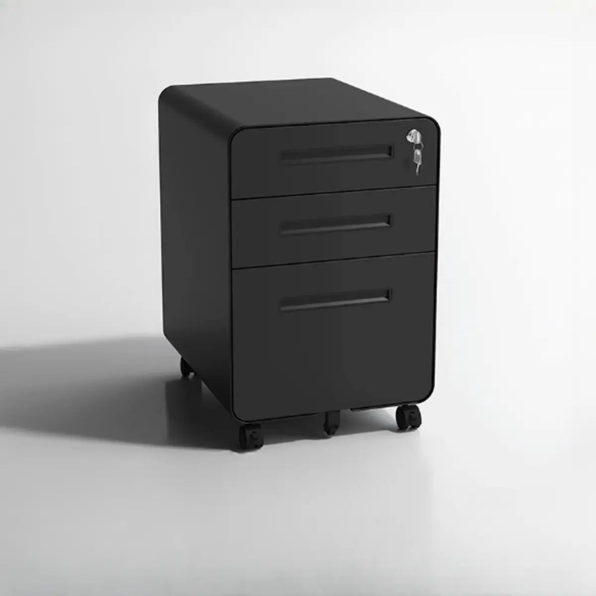 Lockable Steel Compact Rolling Storage Filing Cabinet Image - 6