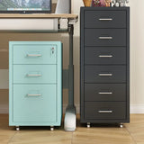 Lockable Steel Small Sliding Drawer Filing Cabinet Image - 1