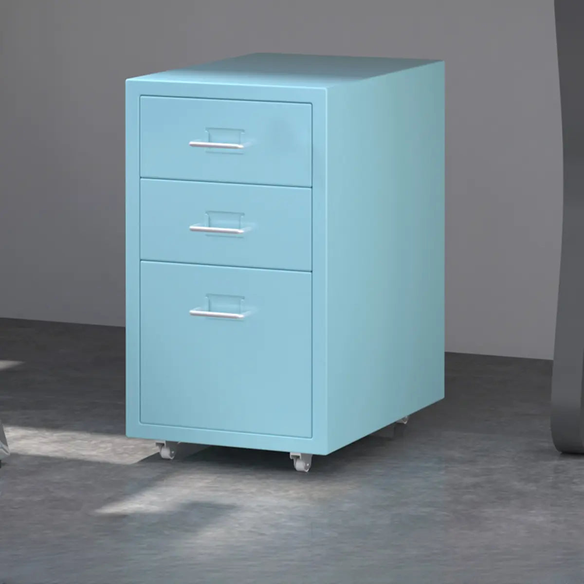 Lockable Steel Small Sliding Drawer Filing Cabinet Image - 11