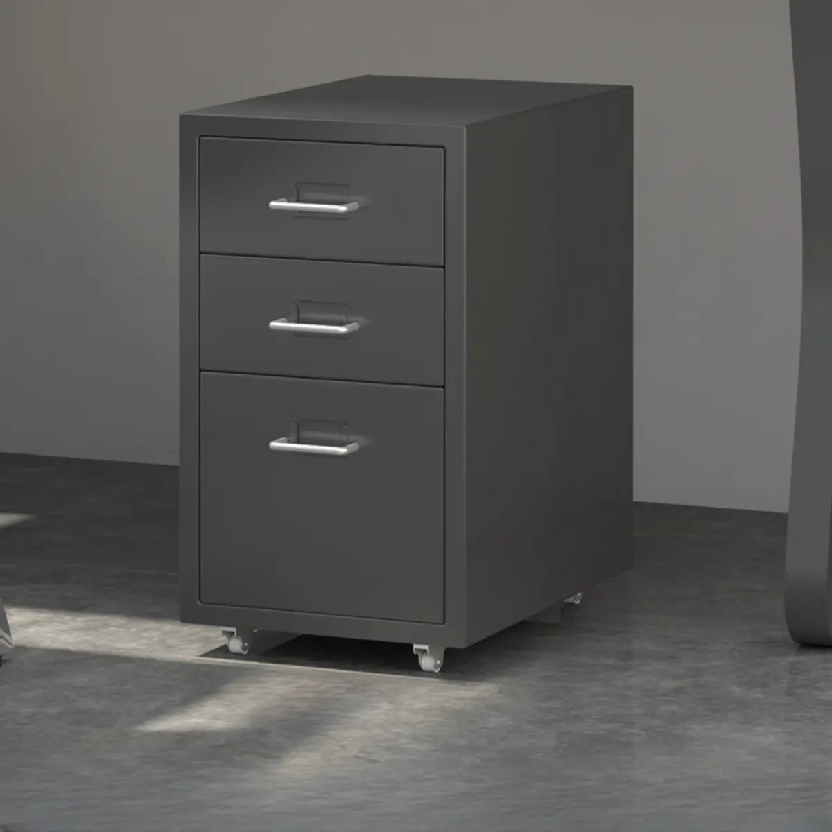 Lockable Steel Small Sliding Drawer Filing Cabinet Image - 14